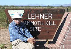 C. Vance Haynes at the Lehner Mammoth site.